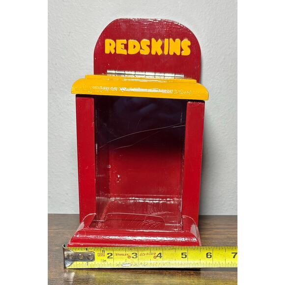 Vtg Washington Redskins NFL Burgundy & Gold Handmade & Hand Painted Bird Feeder - Picture 9 of 10